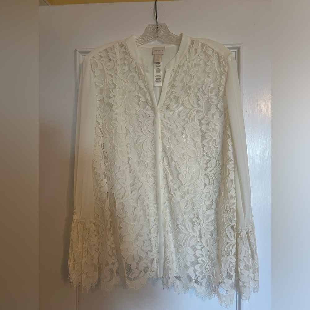 Ivory lace blouse worn once perfect condition